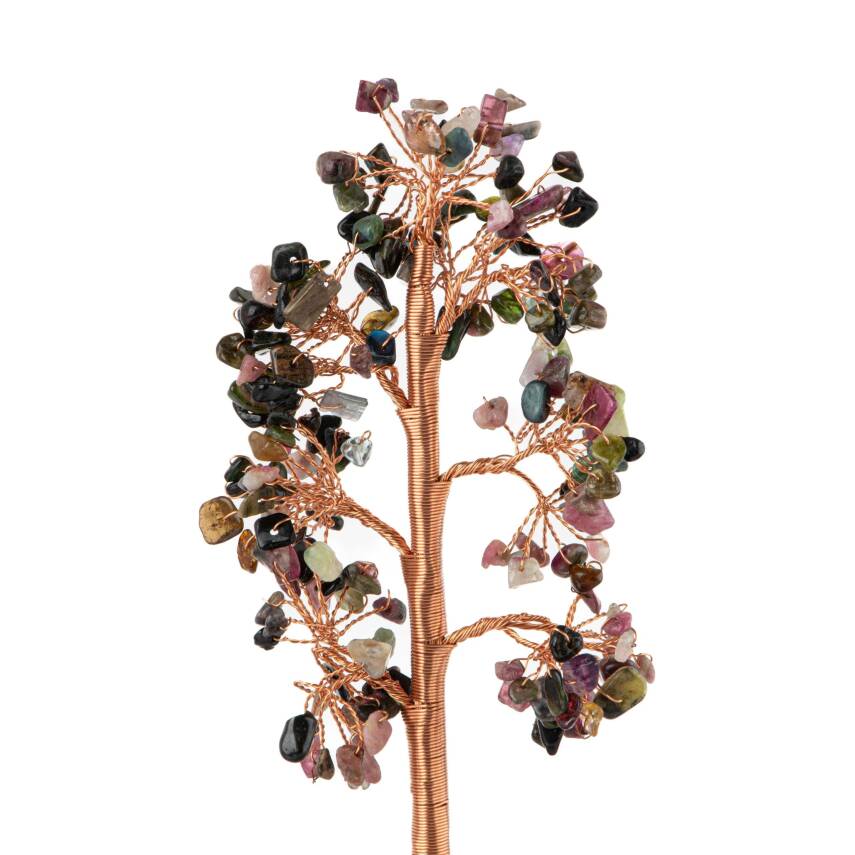 Renkli Turmalin Doğal Taş Dekoratif Ağaç - 3