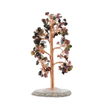 Renkli Turmalin Doğal Taş Dekoratif Ağaç - 4