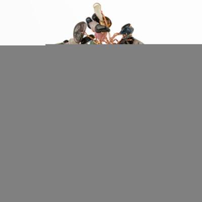 Renkli Turmalin-Kristal Kuvars Doğal Taş Dekoratif Ağaç - 2