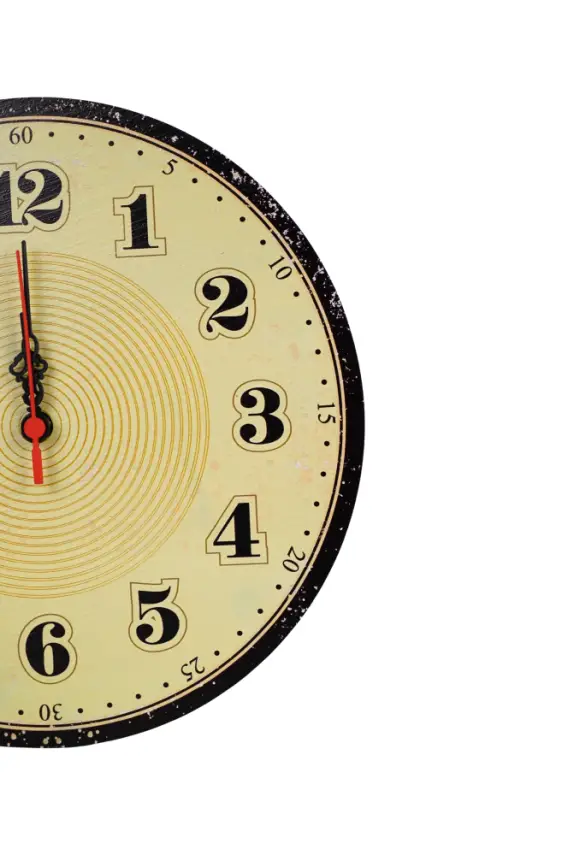 Retro Büyük Rakamlı Duvar Saati 30x30 cm - 2