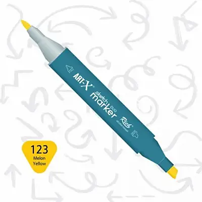 Rich Art-X Çift Uçlu Sketch Markör Kalem 123 Kavun Sarı - Rich (1)