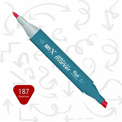 Rich Art-X Çift Uçlu Sketch Markör Kalem 187 Yeşilimsi - 1