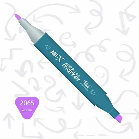 Rich Art-X Çift Uçlu Sketch Markör Kalem 2065 Mor Salkım - 2