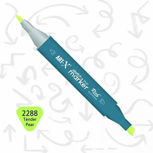 Rich Art-X Çift Uçlu Sketch Markör Kalem 2288 Açık Armut - 1