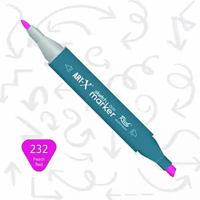 Rich Art-X Çift Uçlu Sketch Markör Kalem 230 Şeftali - Rich (1)