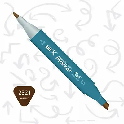 Rich Art-X Çift Uçlu Sketch Markör Kalem 2321 Ceviz - 1