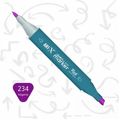 Rich Art-X Çift Uçlu Sketch Markör Kalem 234 Fuşya - Rich (1)