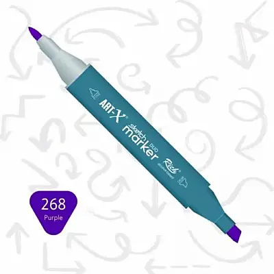 Rich Art-X Çift Uçlu Sketch Markör Kalem 268 Mor - 1