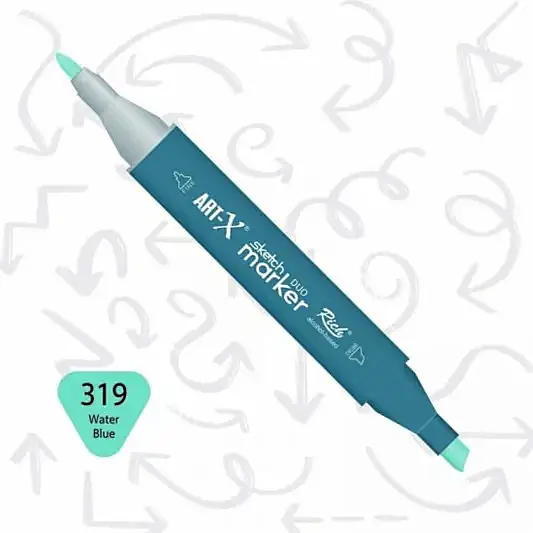 Rich Art-X Çift Uçlu Sketch Markör Kalem 319 Su Mavisi - 1