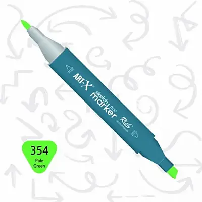 Rich Art-X Çift Uçlu Sketch Markör Kalem 354 Açık Yeşil - Rich (1)