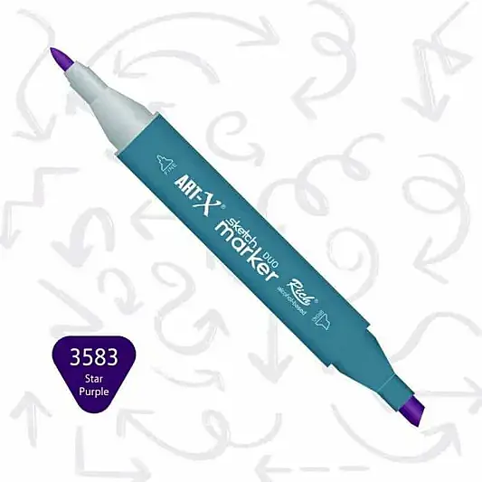 Rich Art-X Çift Uçlu Sketch Markör Kalem 3583 Mor - 1