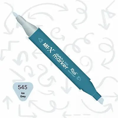 Rich Art-X Çift Uçlu Sketch Markör Kalem 545 Buz Gri - 1