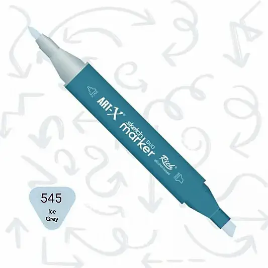 Rich Art-X Çift Uçlu Sketch Markör Kalem 545 Buz Gri - 1