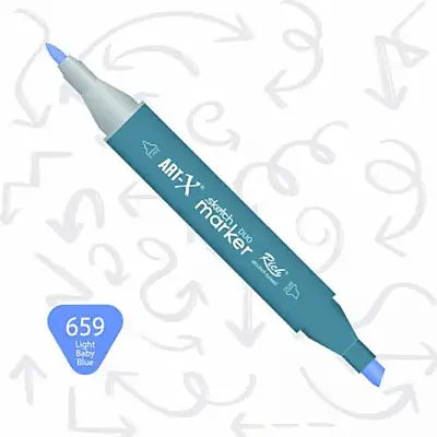 Rich Art-X Çift Uçlu Sketch Markör Kalem 659 Açık Bebek - 1