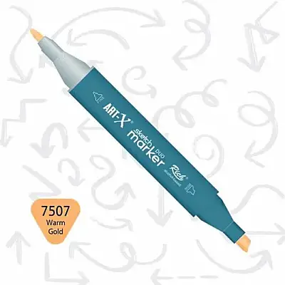 Rich Art-X Çift Uçlu Sketch Markör Kalem 7507 Sıcak Altın - 1