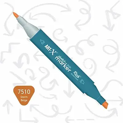 Rich Art-X Çift Uçlu Sketch Markör Kalem 7510 Fırtına - Rich (1)