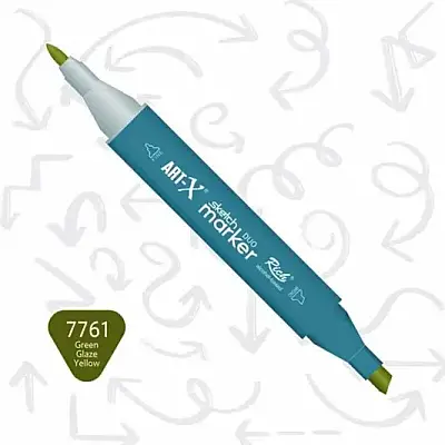 Rich Art-X Çift Uçlu Sketch Markör Kalem 7761 Parlak Yeşil - Rich (1)