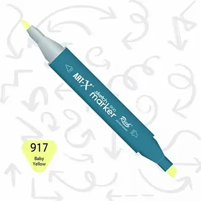 Rich Art-X Çift Uçlu Sketch Markör Kalem 917 Bebek Sarı - Rich (1)