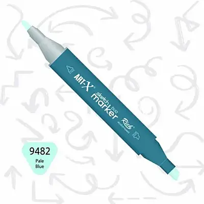 Rich Art-X Çift Uçlu Sketch Markör Kalem 9482 Soluk Mavi - Rich (1)