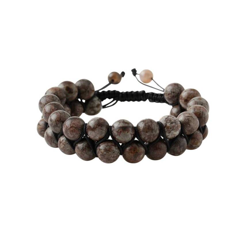 Riyolit 8mm Çift Sıra Makrome Doğal Taş Bileklik - 2