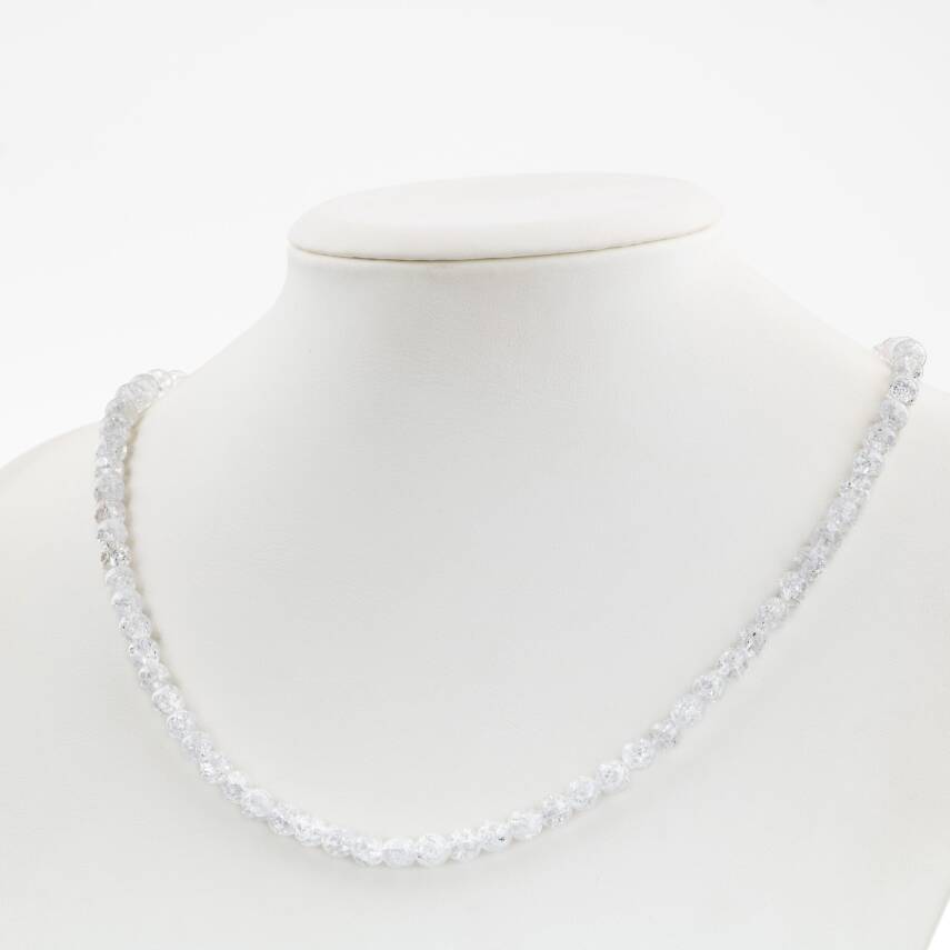 Rodokrosit 6 mm Dizi Doğal Taş Kolye - 1