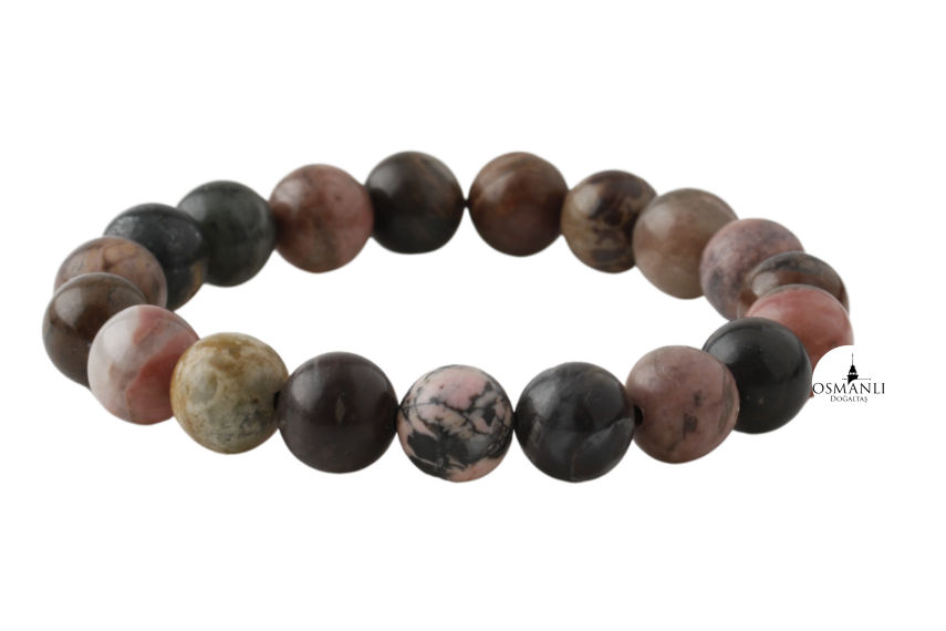 Rodonit 10mm Doğal Taş Bileklik - 1