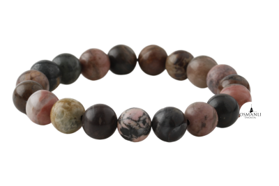 Rodonit 10mm Doğal Taş Bileklik - 2