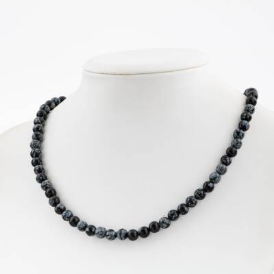 Rodonit 6 mm Dizi Doğal Taş Kolye - Osmanlı Doğaltaş