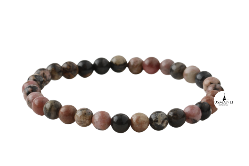 Rodonit 6mm Doğal Taş Bileklik - 1