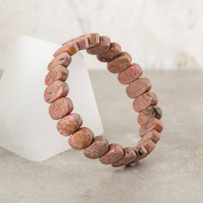 Rodonit Doğal Taş Geniş Kesim Bileklik - 6