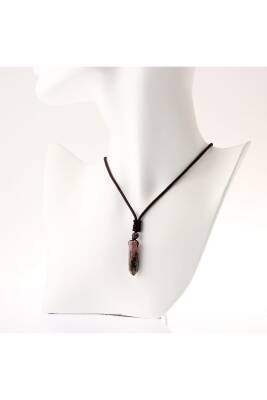 Rodonit Doğal Taş Kolye Ucu 3cm - Osmanlı Doğaltaş