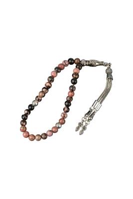 Rodonit Doğal Taş Tesbih 33lük - 6mm - 3