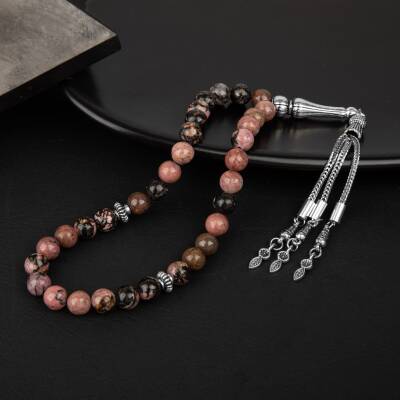 Rodonit Doğal Taş Tesbih 33lük - 8mm - 3