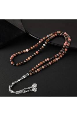 Rodonit Doğal Taş Tesbih 99luk - 6mm - 3