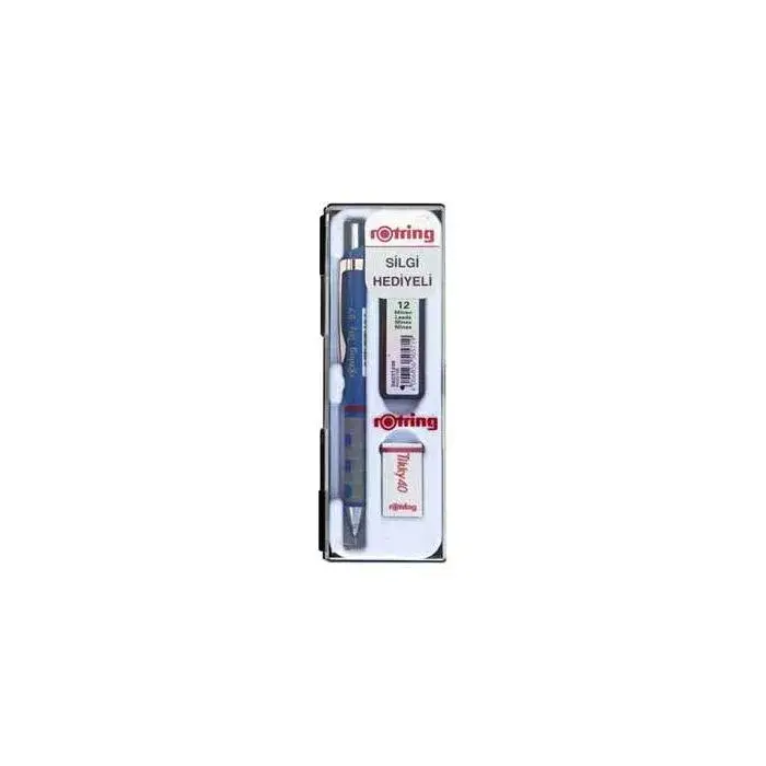 Rotring Tikky Beyaz Okul Seti Uçlu Kalem + Uç + Silgi 0.7mm 3 Lü Set - 1