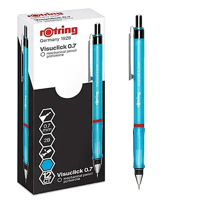 Rotring Visuclick Versatil Şeffaf 0.7 mm Mavi - 12