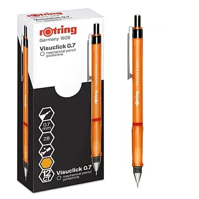 Rotring Visuclick Versatil Şeffaf 0.7 mm Turuncu - 6