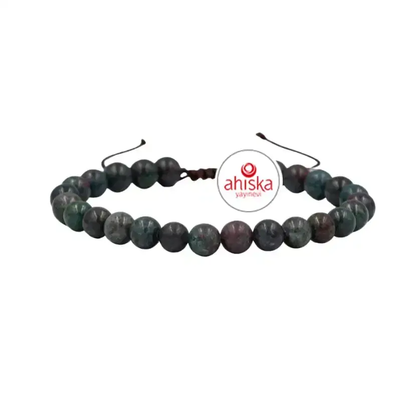 Ruby Kiyanit 6mm Merdiven Kapama Doğal Taş Bileklik - 2