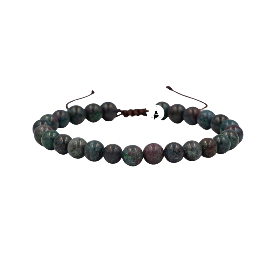 Ruby Kiyanit 6mm Merdiven Kapama Doğal Taş Bileklik - 2