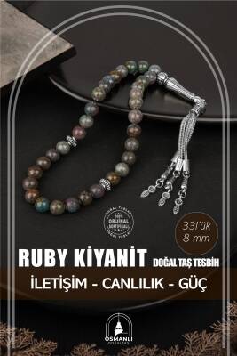 Ruby Kiyanit Doğal Taş Tesbih 33lük - 8mm - 2