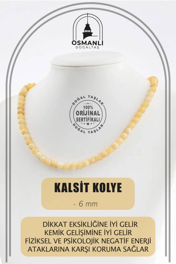 Rutilli Kuvars 6 mm Dizi Doğal Taş Kolye - 1