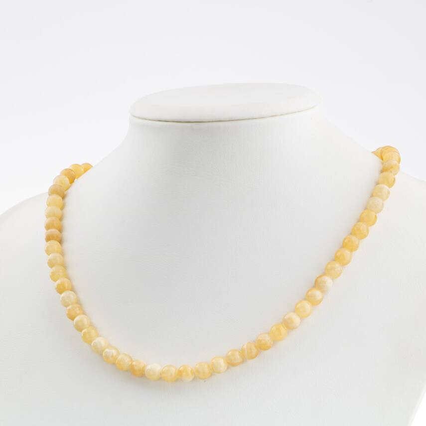 Rutilli Kuvars 6 mm Dizi Doğal Taş Kolye - 2