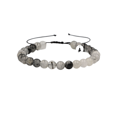 Rutilli Kuvars 6mm Merdiven Kapama Doğal Taş Bileklik - 2
