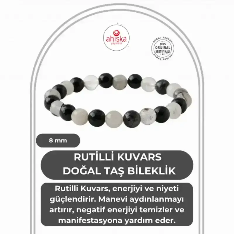 Rutilli Kuvars 8mm Doğal Taş Bileklik - 1