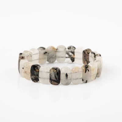 Rutilli Kuvars Doğal Taş Geniş Kesim Bileklik - 4