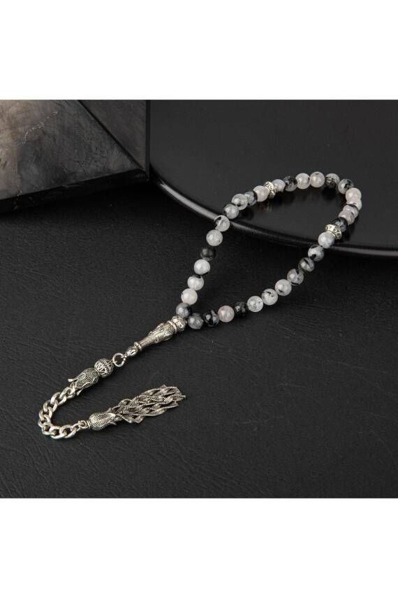 Rutilli Kuvars Doğal Taş Tesbih 33lük - 6mm - 1