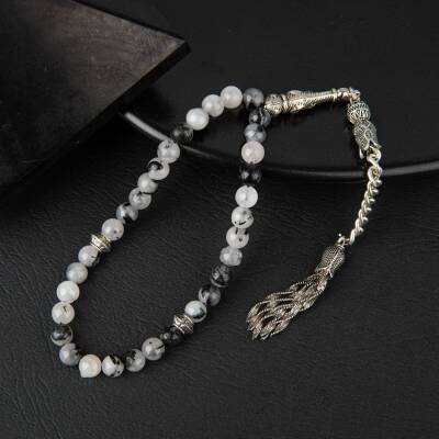 Rutilli Kuvars Doğal Taş Tesbih 33lük - 6mm - 3