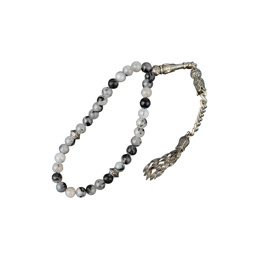 Rutilli Kuvars Doğal Taş Tesbih 33lük - 6mm - 4