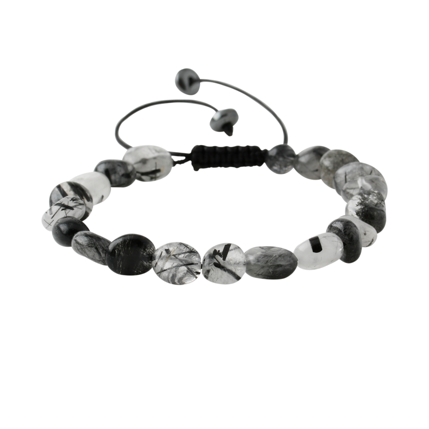 Rutilli Kuvars Natürel Kesim Doğal Taş Bileklik - 1