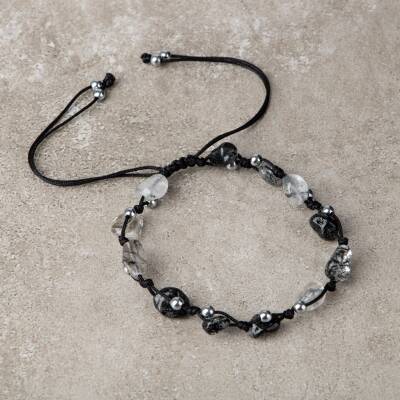 Rutilli Kuvars Natürel Kesim Doğal Taş Makrome Bileklik - Osmanlı Doğaltaş